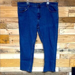 George size 40x30 Medium Wash Relaxed Regular Fit Straight Leg Stretchy Jeans